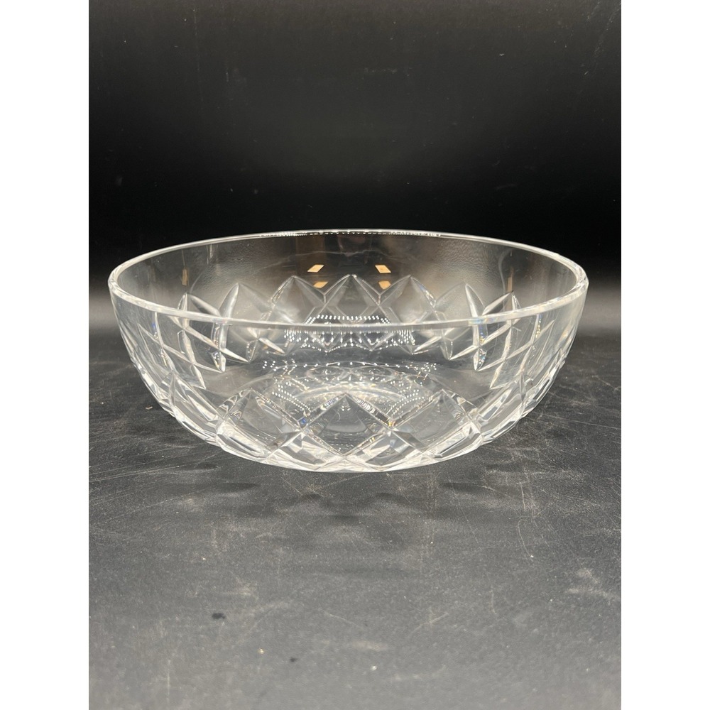 Vintage‎ Baccarat France Diamond Cut Crystal Bowl 8x3" Beautiful